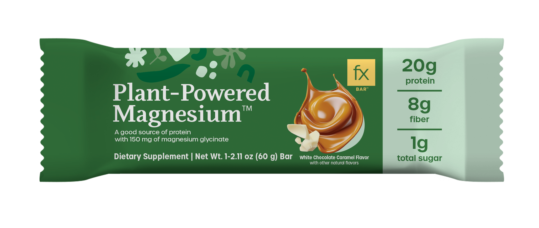 Plant-Powered Magnesium White Chocolate Caramel Bar-Naturologie